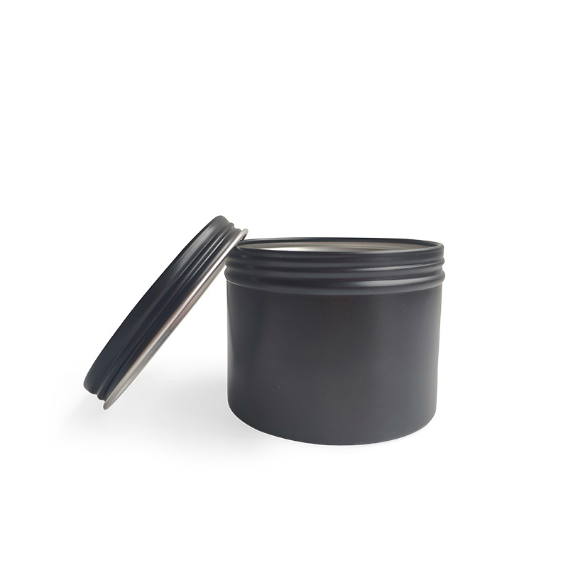 Black Tin Candle - 12/24 قطعة صندوق معدني مستدير من
