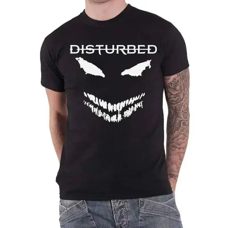 Black Tin Candle - تي شيرت Disturbed بشعار الشمعة ووجه