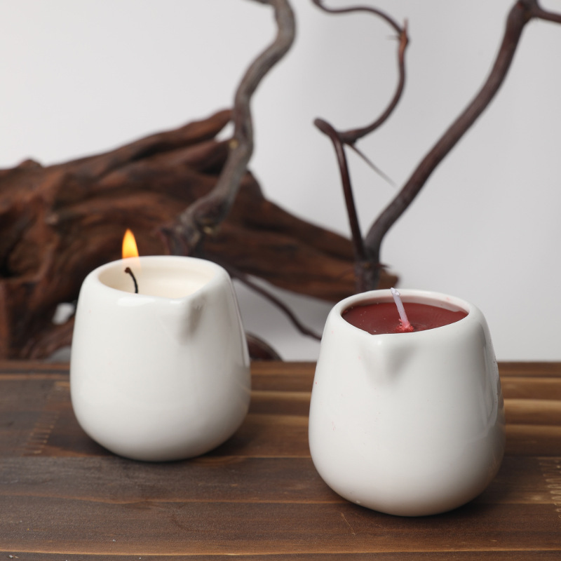 Candle Supplies Essential Oils - شمعة في كوب سيراميك بتصميم حقيبة