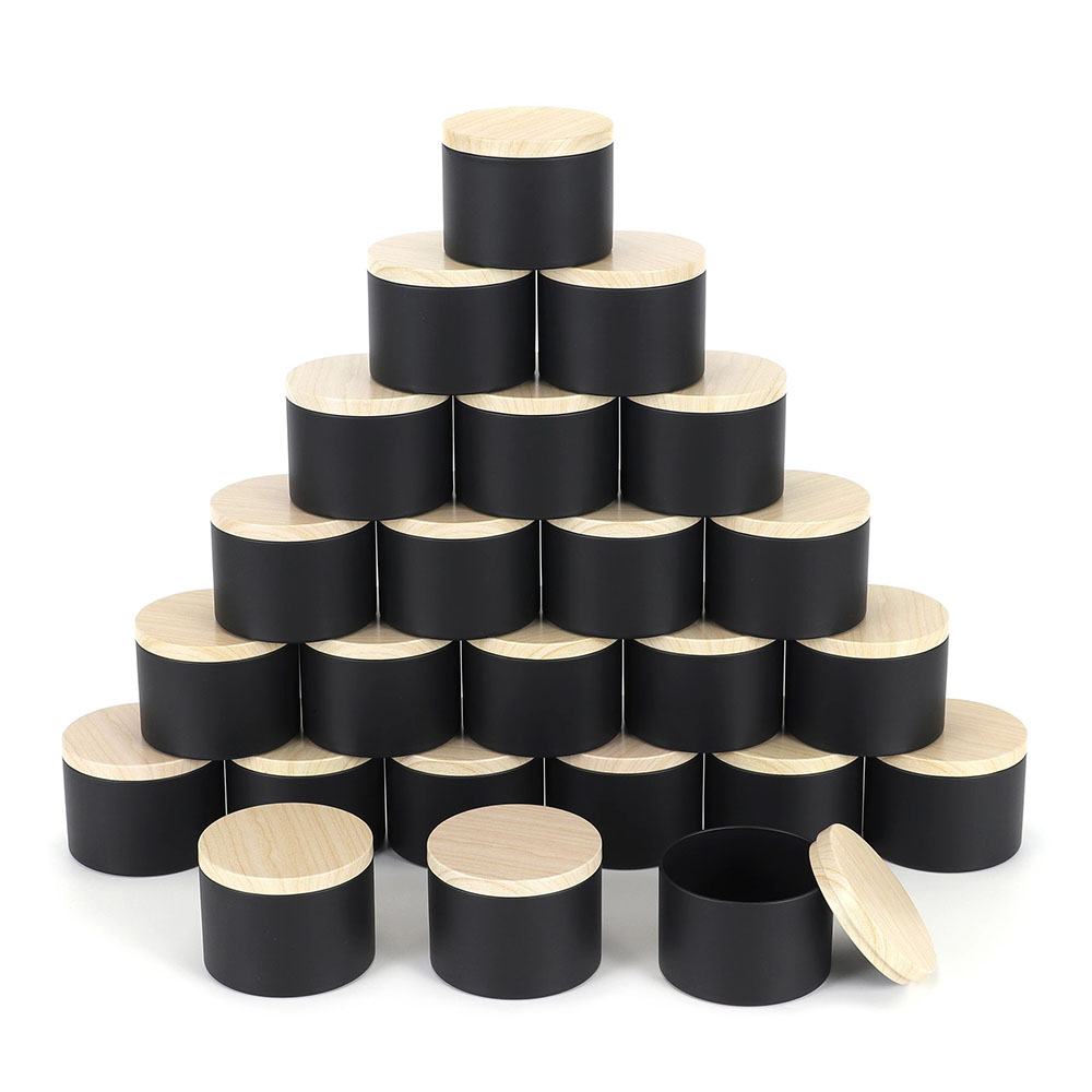24 قطعة من برطمانات الشموع الس - مراجعة Black Tin Candle وسعره