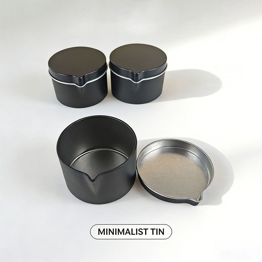 علبة شموع من الصفيح بلون أسود  - مراجعة Black Tin Candle وسعره